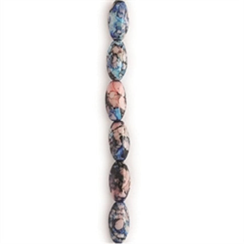 AussieSuperStore Jewellery Making Supplies Marbled Oblong Navy Strung Beads Marbled Oblong Navy Strung Beads | Jewellery Making Beads | Jewellery Making Supplies 9323823208806 BBS2033